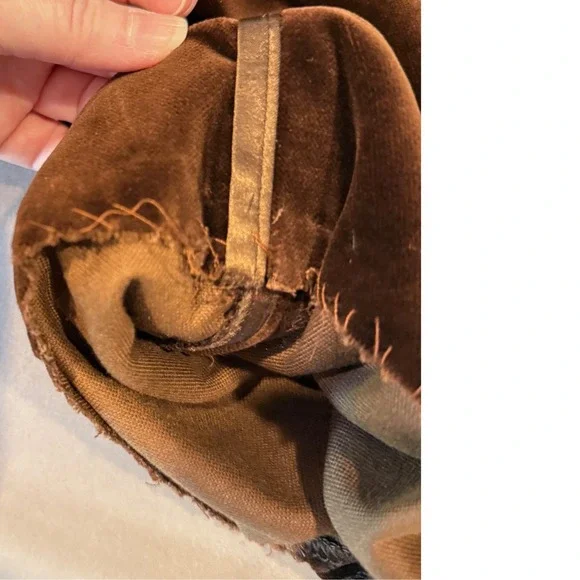 Vintage 1980s Escada by SRB Velvet Trousers Satin Trim (Made in Western Germany) - Picture 12 of 13